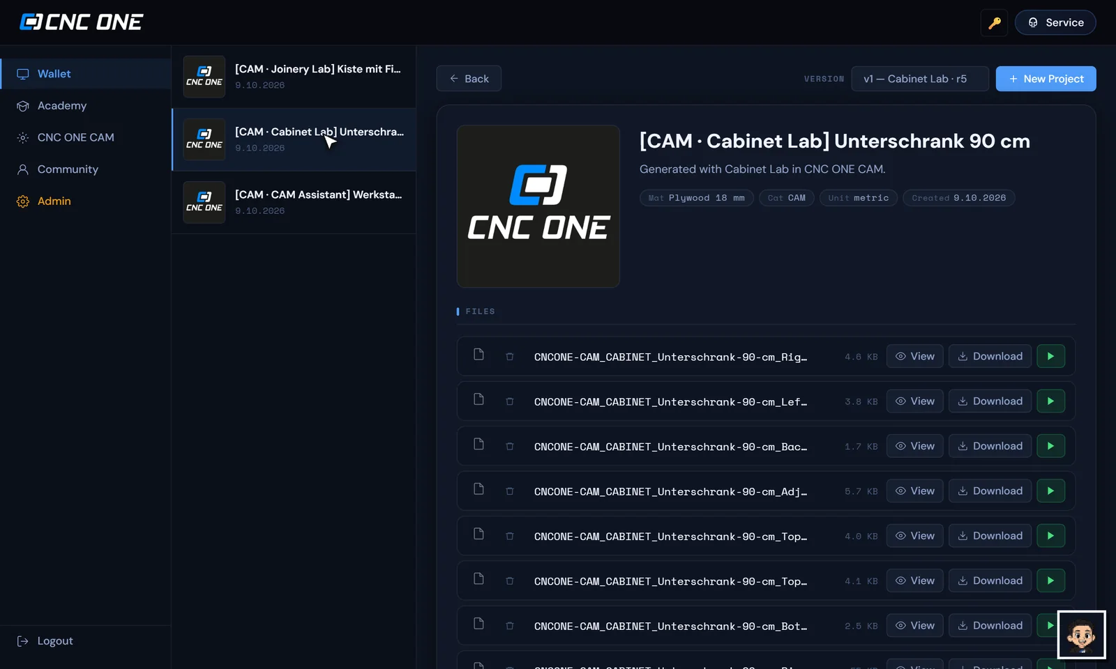 CNC ONE HUB mit Wallet